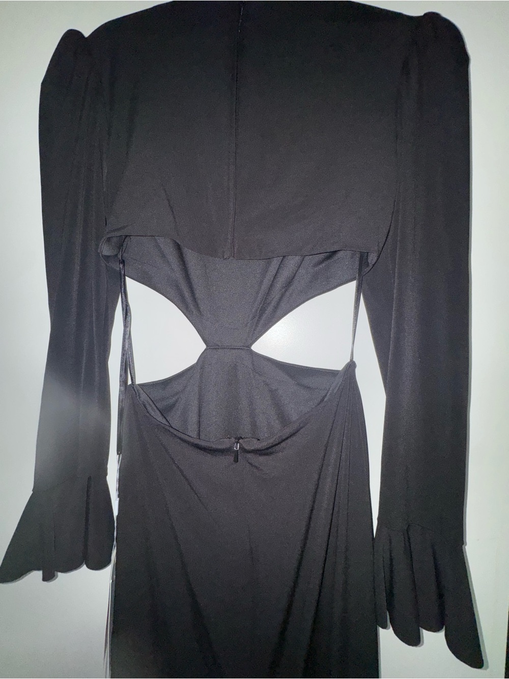 Mac Duggal Black Long-Sleeve Cutout Evening Gown #67644 - Picture 12 of 12